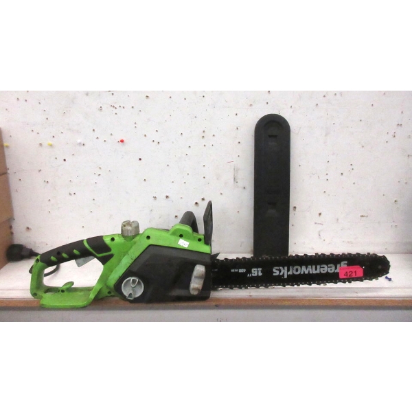 Greenworks 16" Electric Chainsaw with Blade Cover