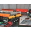 Image 3 : 2 Shelf Lot of HO Scale Train Cars, Track & More
