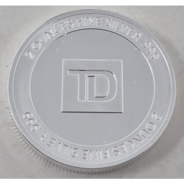 2 Oz .999 Silver TD Bank Investor Round 