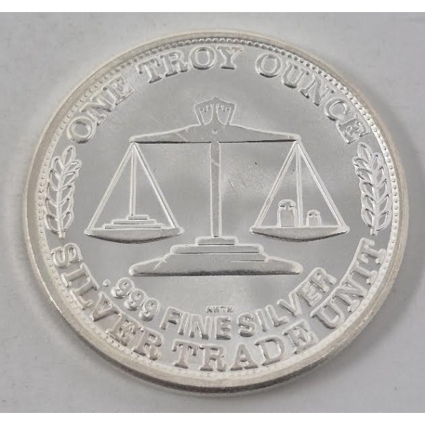 1 Oz .999 Silver Trade Unit/Eagle Round 
