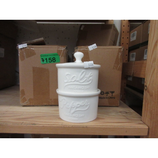 7 New Dowan Ceramic Stacking Pepper & Salt Cellars