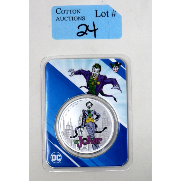 1 Oz .999 Silver 2024 Colourized DC The Joker Coin 