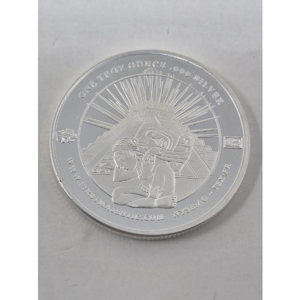 1 Oz .999 Silver First Majestic Aztec Round 
