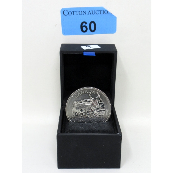 1 Oz .9999 Silver 2013 Pronghorn Antelope Coin 