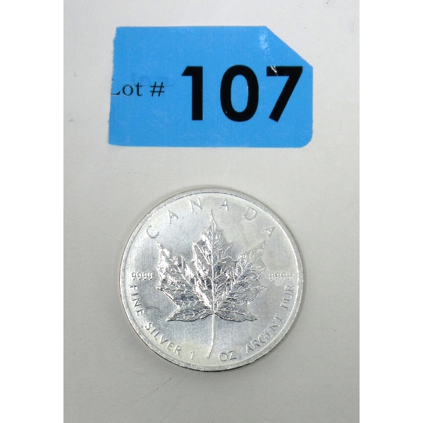 1 Oz .9999 Silver 2011 Maple Leaf Coin 
