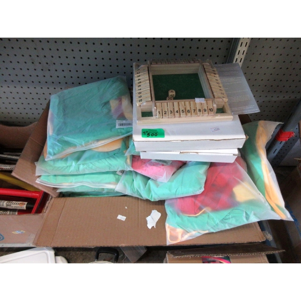 Box of New Cosplay Dresses & 3 New "Shut The Box" Games