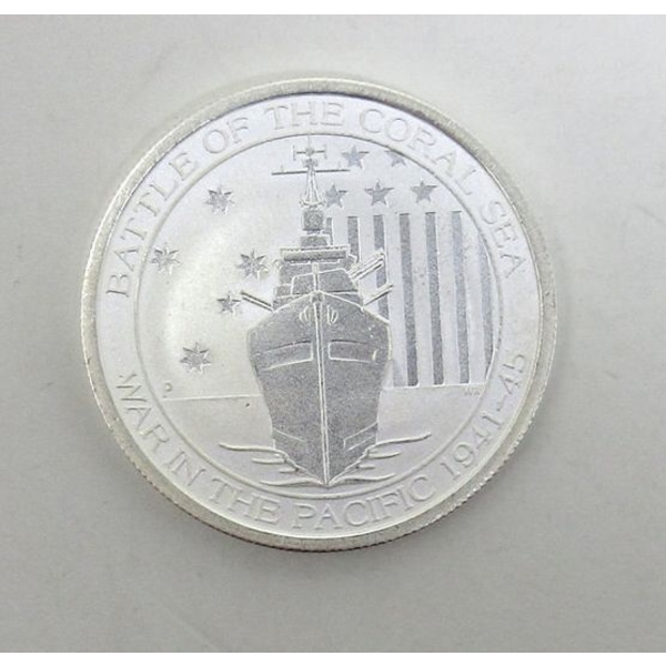 1/2 Oz .999 Silver 2015 Battle of the Coral Sea Coin