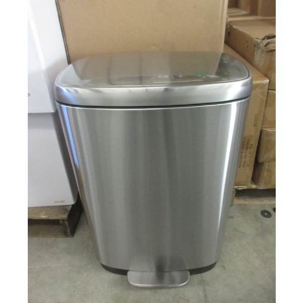 Rectangular Soft-Close Stainless Steel Trash Can
