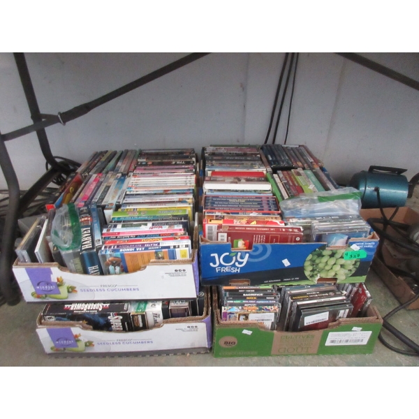 4 Boxes of PC Games and DVD Movies and Series