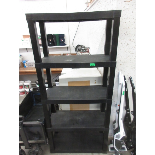 5 Tier Plastic Storage Shelf - 14" x 32" x 70" tall