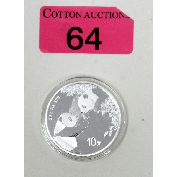 30 Gram .999 Silver 2023 China PANDA Coin 