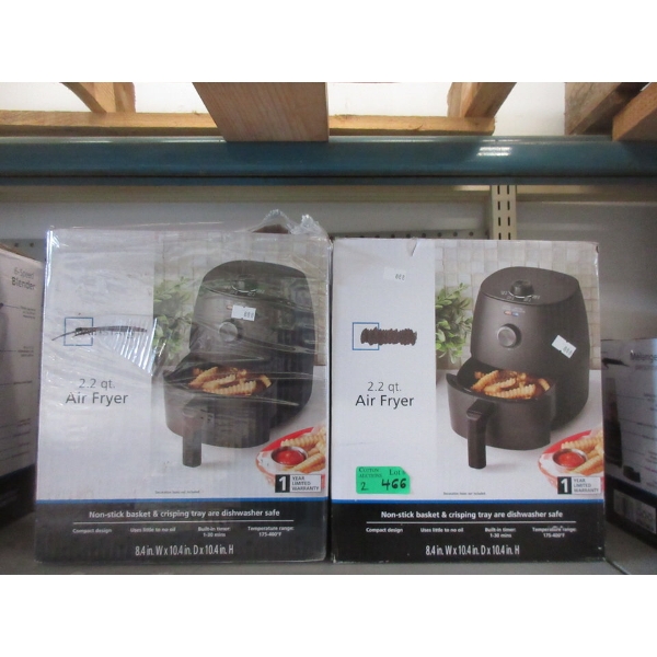 2 Mainstays 2.2 qt Air Fryers