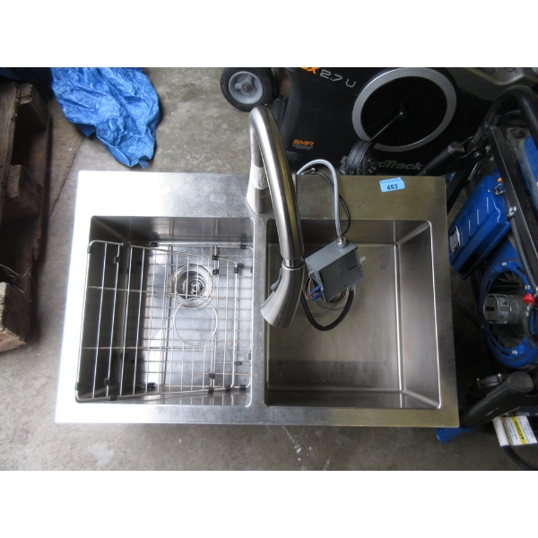 Stainless Steel Double Sink with Faucet