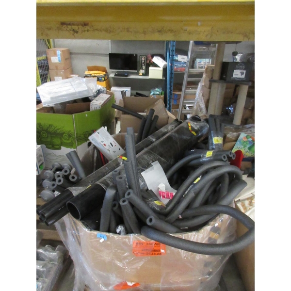 Skid of Foam Pipe Wrap & Other Plumbing Goods