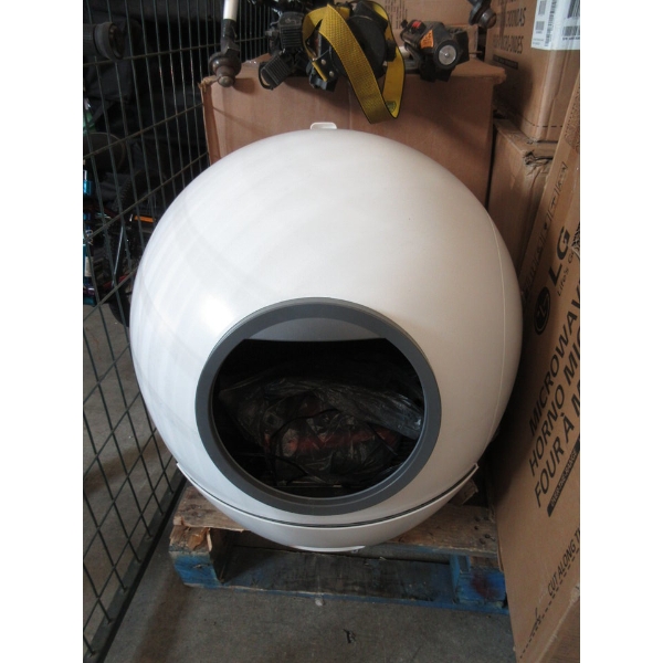 White Self-Cleaning Litter Box - No Exterior Box