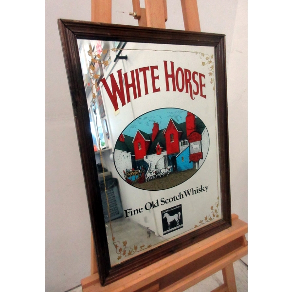 White Horse Fine Old Scotch Whisky Pub Mirror 