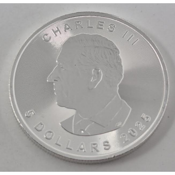 1 Oz .9999 Silver 2025 Canada Maple Leaf Coin 