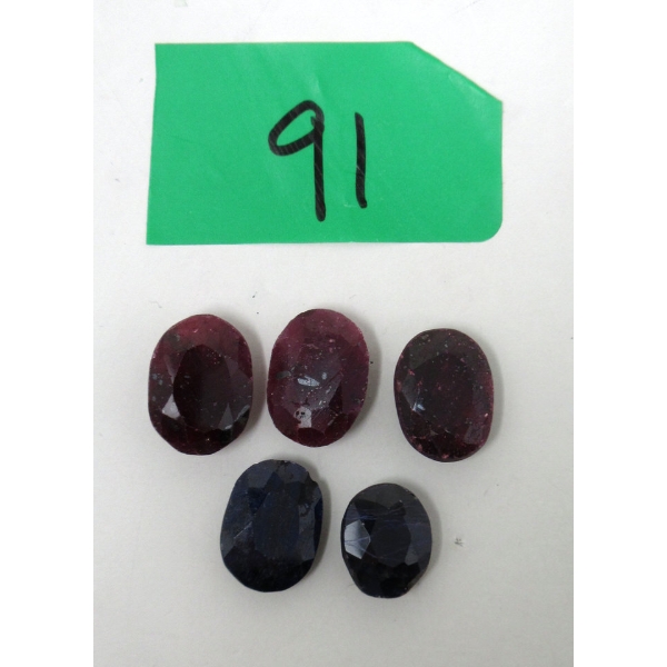 81 CTW of 5 Loose Oval-Shape Gemstones