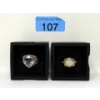 Image 3 : 2 x Sterling Silver Estate Rings 