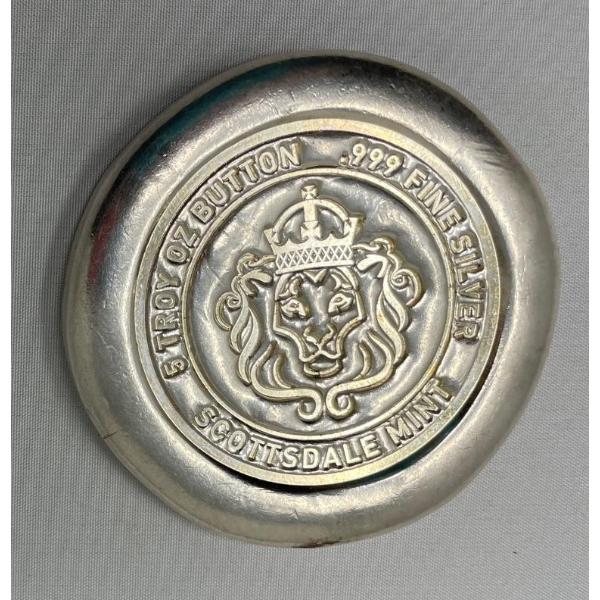 5 Oz .999 Silver Scottsdale Lion Button 