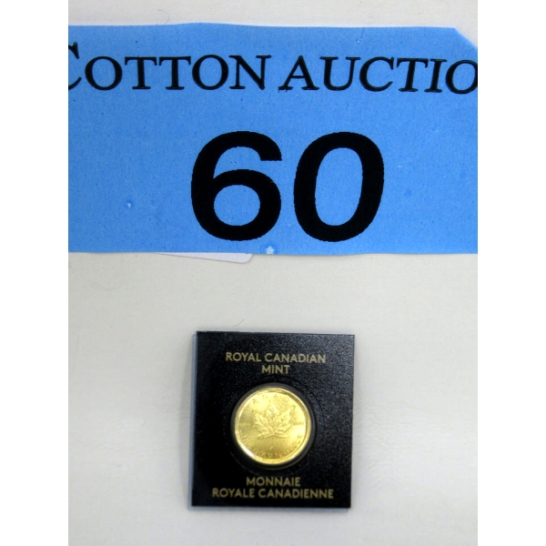 1 Gram .9999 Fine Gold 2023 Maple Leaf Coin 