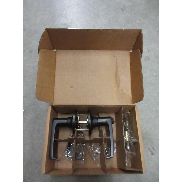 4 New Privacy Lever Door Handles - Rubbed Bronze