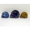 Image 2 : 3 Hand-Carved 3D Gemstone Skulls 