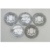 Image 2 : 5 x 1 Oz .999 Silver 2013 African Wildlife Elephant Coins 