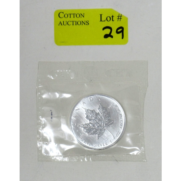 1 Oz .9999 Silver 2008 Flex Sealed Maple Leaf Coin 