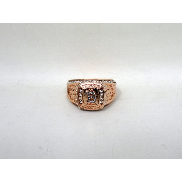 New Crystal Encrusted Bit Coin Ring - Size 12