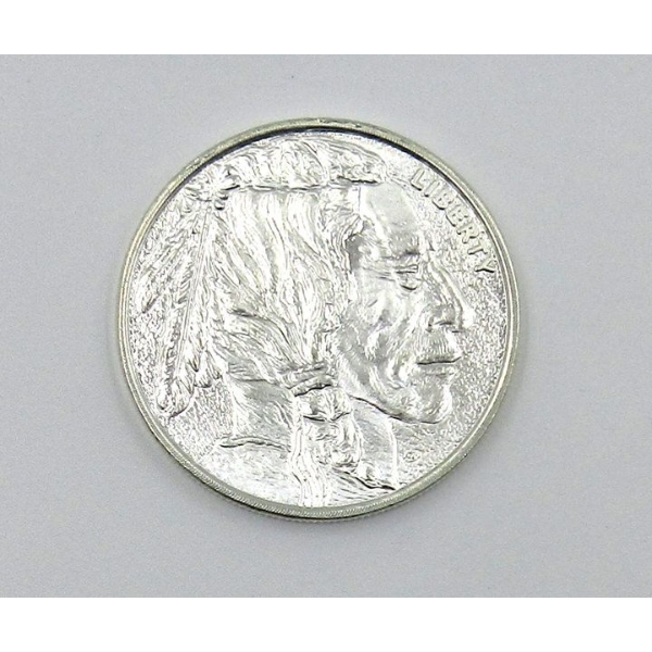 1 Oz .999 Silver Indigenous/Buffalo Art Round 