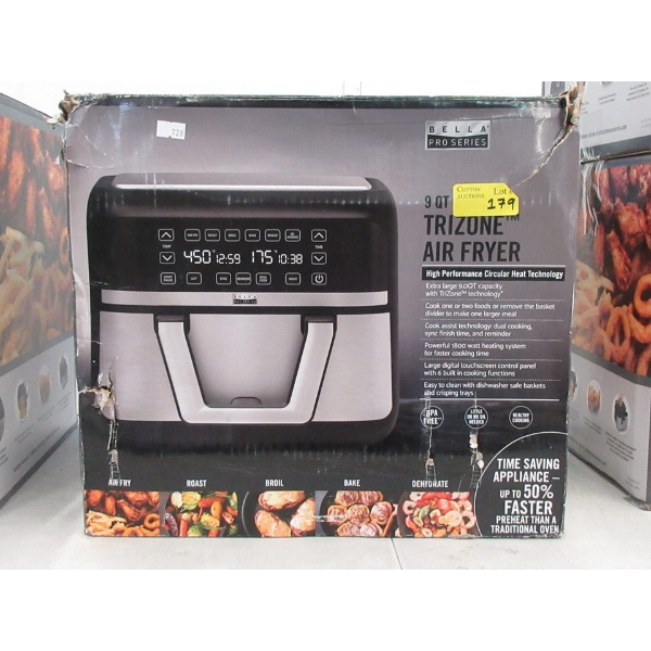 Bella Pro Series Trizone Air Fryer - 9 QT/9.5 L