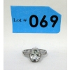 Image 1 : Green Amethyst & Diamond Ring in Sterling Silver
