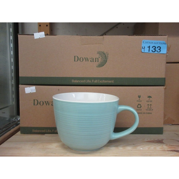 4 New Sets of 2 Dowan Ceramic 17 Oz Latte Mugs