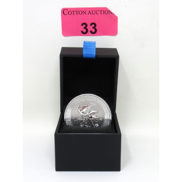 1.5 Oz .9999 Silver 2019 Superleaf Maple Leaf Coin 