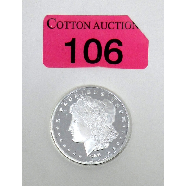 1 Oz .999 Silver Morgan Head Round 