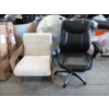 Image 1 : Upholstered Arm Chair & Bonded Leather Office Chair