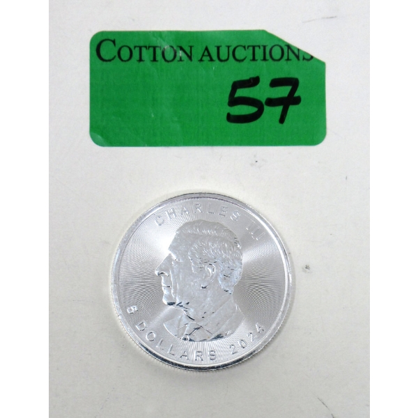 1 Oz .9999 Silver 2024 Maple Leaf Coin