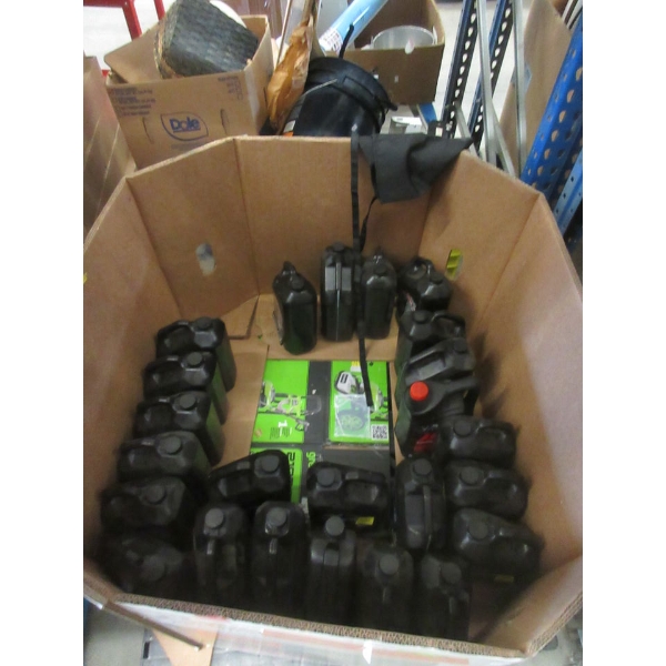 25 Assorted 4.7 L & 5 L Jugs of Motor Oil