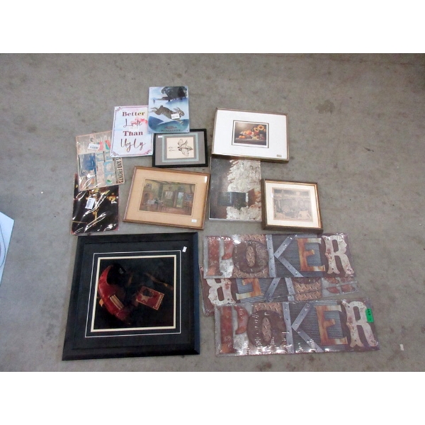 14 Pieces of Art, Prints and Wall Decor 