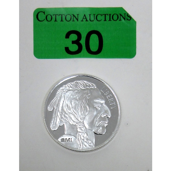 1 Oz .999 Silver Buffalo Liberty Round 