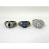 Image 4 : Five .925 Sterling Silver Size 7 Rings - Preowned