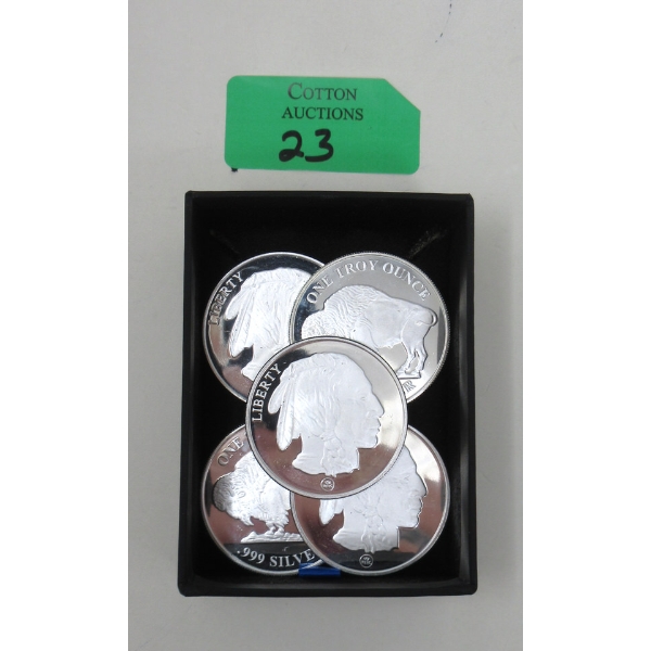 5 x 1 Oz .999 Silver RMC Liberty Round