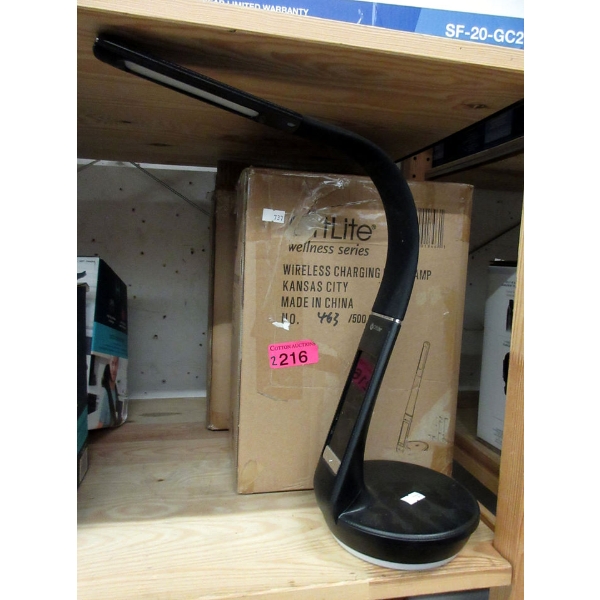 2 New Black OttLite Wellness Series LED Lamps