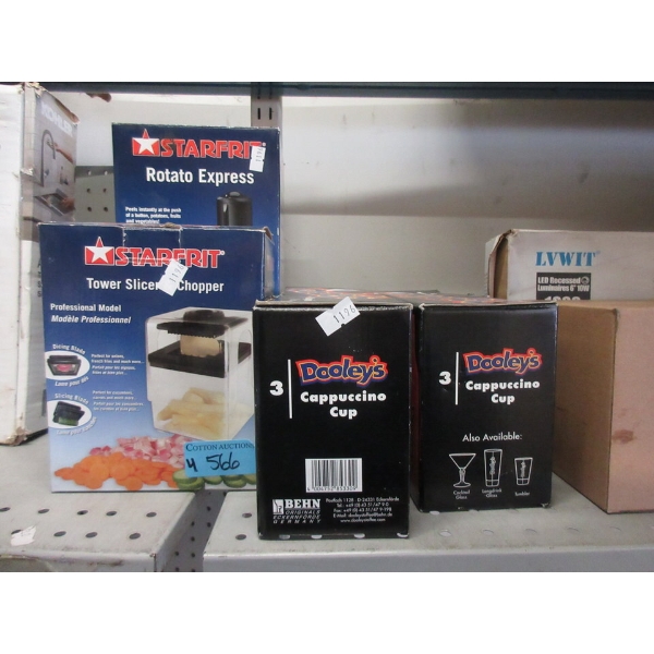 Dooley's Cappuccino Cups & 2 Starfrit Appliances