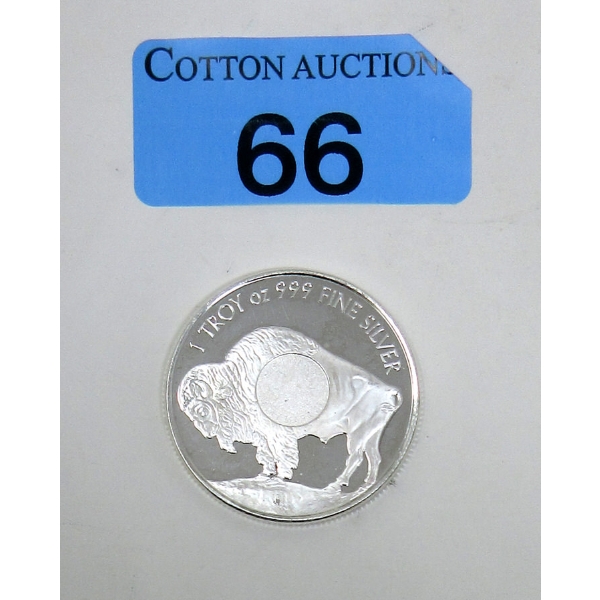 1 Oz .999 Silver Buffalo/Indigenous Round 
