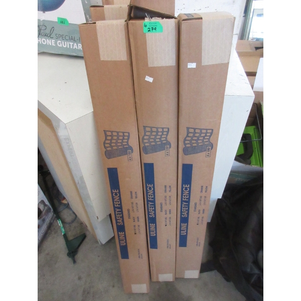 6 New Uline 100' Safety Fencing - Black