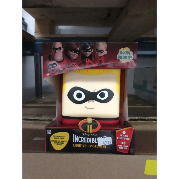 Case of 16 New  Incredibles 2  Light Up Glow Buddies