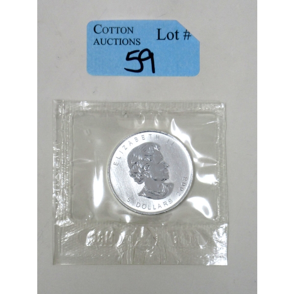1 Oz .9999 Silver 2008 Flex-Sealed Maple Leaf Coin 