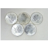 Image 2 : 5 x 1 Oz .9999 Silver Canada Maple Leaf Coins